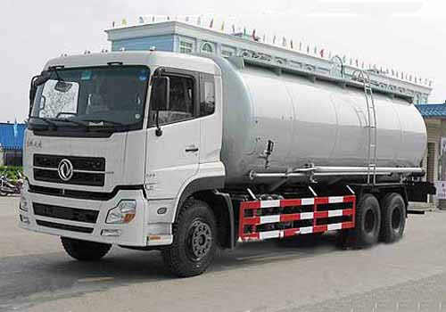驰乐东风天龙后双桥粉粒物料运输车